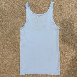Lululemon tank, casual. High neck. Light blue. Never worn!